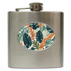 Tropical Leaf Hip Flask (6 Oz) by Jack14