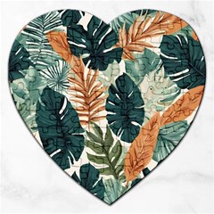 Tropical Leaf Jigsaw Puzzle (heart) by Jack14