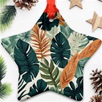 Tropical Leaf Star Ornament (Two Sides) Front