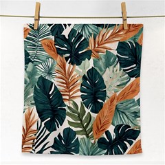 Tropical Leaf Face Towel by Jack14