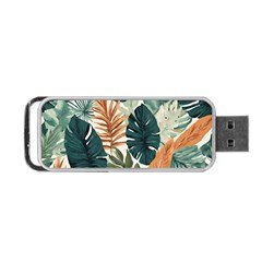 Tropical Leaf Portable Usb Flash (one Side) by Jack14