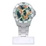 Tropical Leaf Plastic Nurses Watch Front