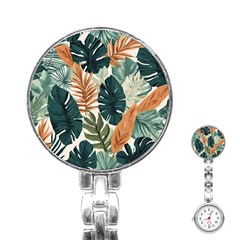 Tropical Leaf Stainless Steel Nurses Watch by Jack14