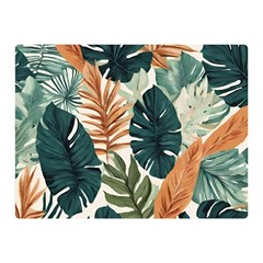 Tropical Leaf Two Sides Premium Plush Fleece Blanket (mini) by Jack14