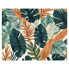 Tropical Leaf Premium Plush Fleece Blanket (medium) by Jack14