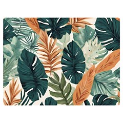 Tropical Leaf Two Sides Premium Plush Fleece Blanket (extra Small) by Jack14