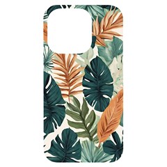 Tropical Leaf Iphone 14 Pro Black Uv Print Case by Jack14