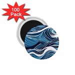 Abstract Blue Ocean Wave 1.75  Magnets (100 pack)  Front