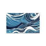 Abstract Blue Ocean Wave Sticker (Rectangular) Front