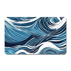 Abstract Blue Ocean Wave Magnet (rectangular) by Jack14