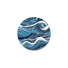 Abstract Blue Ocean Wave Golf Ball Marker (4 Pack) by Jack14