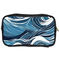 Abstract Blue Ocean Wave Toiletries Bag (one Side) by Jack14