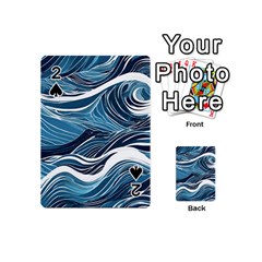 Abstract Blue Ocean Wave Playing Cards 54 Designs (mini) by Jack14