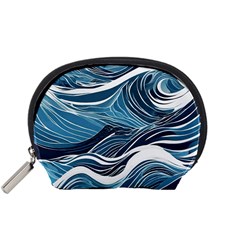 Abstract Blue Ocean Wave Accessory Pouch (small) by Jack14