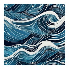 Abstract Blue Ocean Wave Banner And Sign 3  X 3  by Jack14