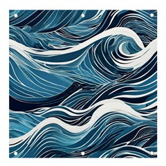 Abstract Blue Ocean Wave Banner And Sign 4  X 4  by Jack14