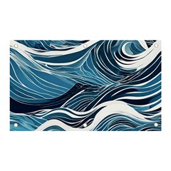 Abstract Blue Ocean Wave Banner And Sign 5  X 3  by Jack14