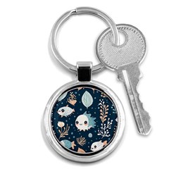 Fish Pattern Key Chain (round) by Valentinaart