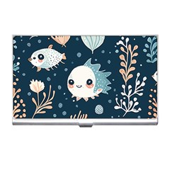 Fish Pattern Business Card Holder by Valentinaart