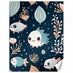 Fish Pattern Canvas 18  X 24  by Valentinaart