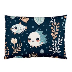 Fish Pattern Pillow Case (two Sides) by Valentinaart