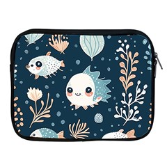 Fish Pattern Apple Ipad 2/3/4 Zipper Cases by Valentinaart