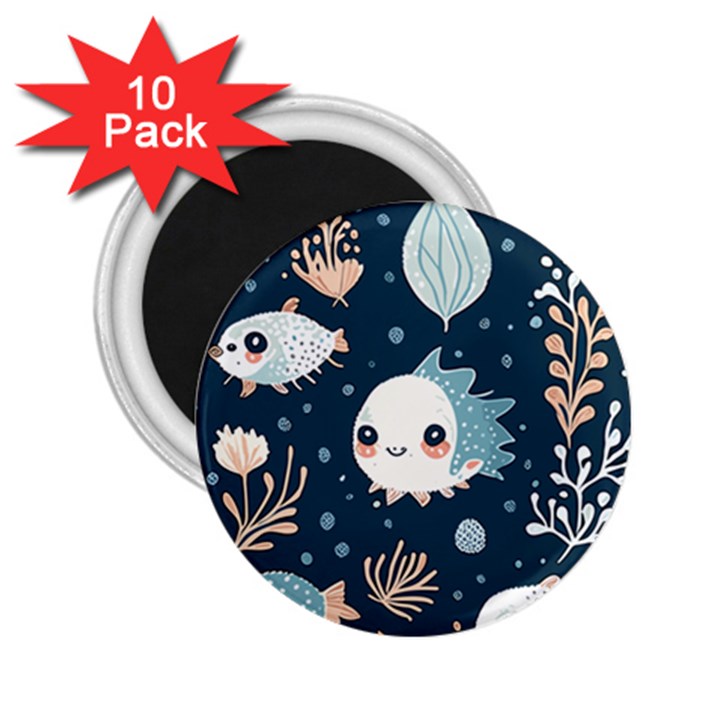 Fish pattern 2.25  Magnets (10 pack) 