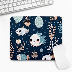 Fish Pattern Large Mousepad by Valentinaart