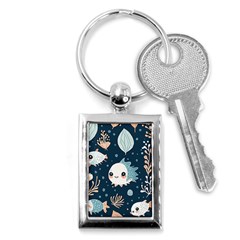 Fish Pattern Key Chain (rectangle) by Valentinaart