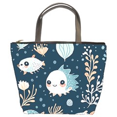 Fish Pattern Bucket Bag by Valentinaart