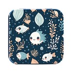 Fish pattern Square Metal Box (Black) Front