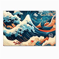 Wave Pattern Postcard 4 x 6  (pkg Of 10) by Valentinaart