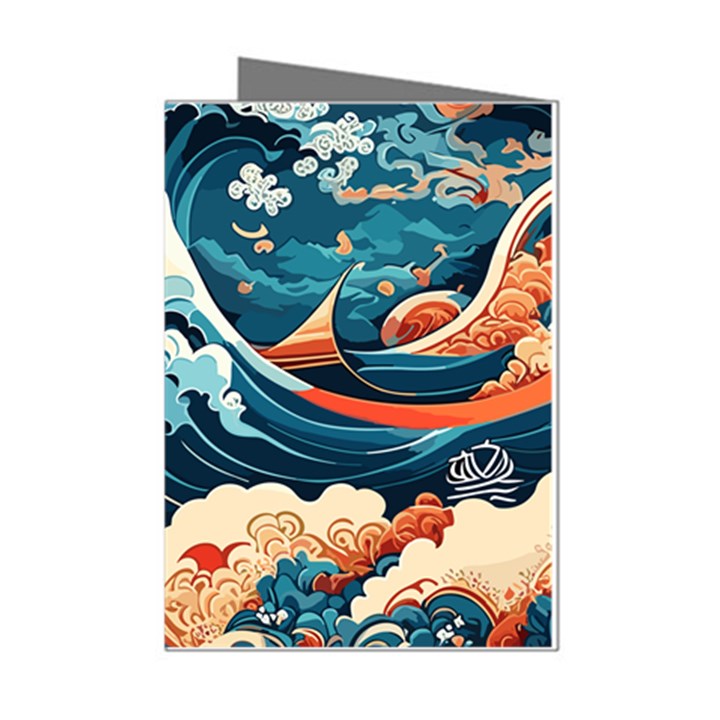 Wave pattern Mini Greeting Cards (Pkg of 8)