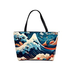 Wave Pattern Classic Shoulder Handbag by Valentinaart