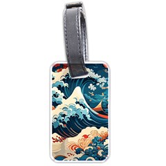 Wave Pattern Luggage Tag (one Side) by Valentinaart