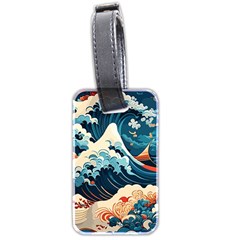 Wave Pattern Luggage Tag (two Sides) by Valentinaart