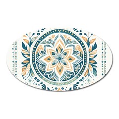 Boho Pattern Oval Magnet by Valentinaart