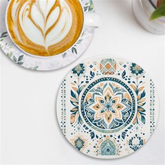 Boho Pattern Uv Print Round Tile Coaster by Valentinaart