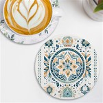 Boho pattern UV Print Round Tile Coaster Front