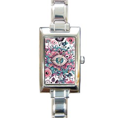 Eyes Pattern Rectangle Italian Charm Watch by Valentinaart