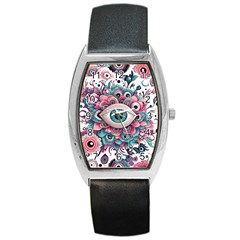 Eyes Pattern Barrel Style Metal Watch by Valentinaart