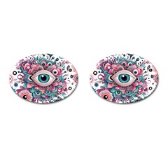 Eyes Pattern Cufflinks (oval) by Valentinaart