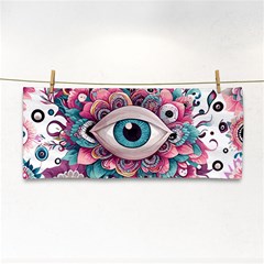 Eyes Pattern Hand Towel by Valentinaart