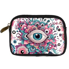 Eyes Pattern Digital Camera Leather Case by Valentinaart