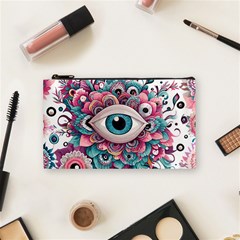 Eyes Pattern Cosmetic Bag (small) by Valentinaart