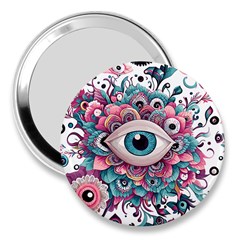 Eyes Pattern 3  Handbag Mirrors by Valentinaart