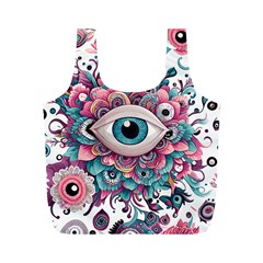 Eyes Pattern Full Print Recycle Bag (m) by Valentinaart