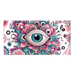 Eyes Pattern Satin Shawl 45  X 80  by Valentinaart