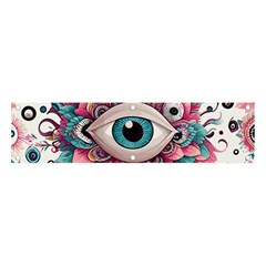 Eyes Pattern Banner And Sign 4  X 1  by Valentinaart