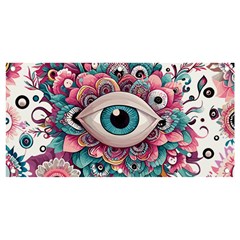 Eyes Pattern Banner And Sign 4  X 2  by Valentinaart